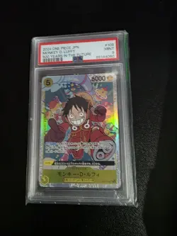 PSA 9 MINT ONE PIECE JAPANES 2024 Monkey D. Luffy OP07-109 500 Years SR - Image 1