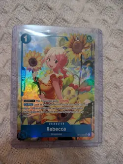 One Piece CCG Rebecca OP15-053 1000 Power Holo Blocker Dressrosa Character Card - Image 1
