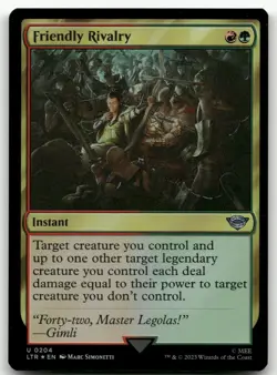 Friendly Rivalry #204 (Foil) (NM) Lord of the Rings LTR Magic MTG - Image 1