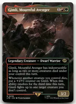 Gimli, Mournful Avenger (Borderless) #436 (NM) Lord of the Rings LTR Magic MTG - Image 1