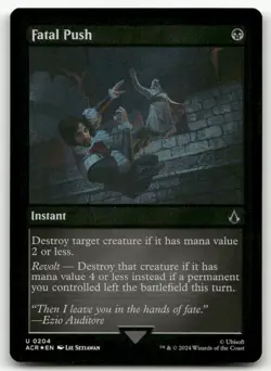 Fatal Push (Foil Etched) #204 (NM) Assassin's Creed ACR Magic MTG - Image 1