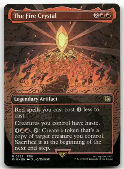 The Fire Crystal (Borderless) #337 (NM) Final Fantasy FIN Magic MTG - Image 1