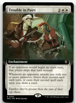 Trouble in Pairs (Extended Art) #326 (NM) Murders Karlov Manor MKC Magic MTG - Image 1