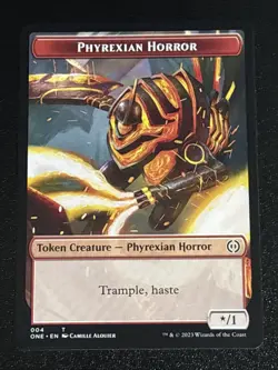 MTG Phyrexia: All Will Be One Phyrexian Horror Token 004 NM - Image 1