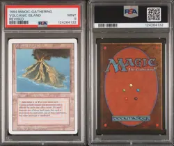 1994 MAGIC THE GATHERING MTG VOLCANIC ISLAND REVISED PSA 9 - Image 3