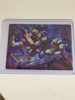 Mikey & Don 15/54 - Teenage Mutant Ninja Turtles TMNT - Gold Stamped Signature - Image 1
