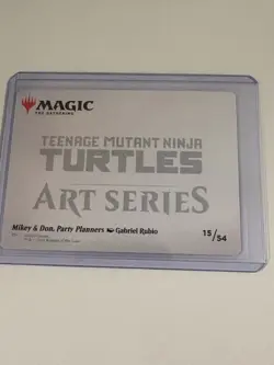 Mikey & Don 15/54 - Teenage Mutant Ninja Turtles TMNT - Gold Stamped Signature - Image 2