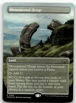 Monumental Henge (Borderless) #354 (Foil) (NM) Modern Horizons 3 MH3 Magic MTG - Image 1