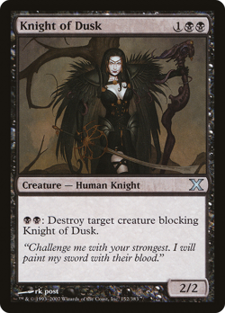 Knight of Dusk #152 (MP) 10th Edition 10E Magic MTG - Image 1
