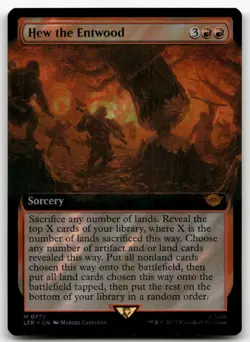 Hew the Entwood (Extended Art) (Surge Foil) #772 NM Lord of the Rings Magic MTG - Image 1