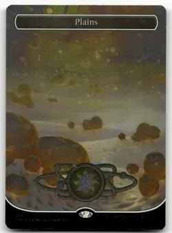 Plains (486) (Borderless) (Galaxy Foil) #486 (NM) Unfinity UNF Magic MTG - Image 1