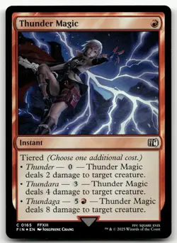 Thunder Magic #165 (Foil) (NM) Final Fantasy FIN Magic MTG - Image 1