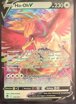 Lugia V 138/195 Silberne Sturmwinde + Ho-Oh 140/195 Pokemon Karte Deutsch NM - Image 2