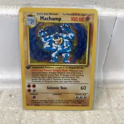 Pokemon Machamp 8/102 Holo Rare 1st Edition - Image 4