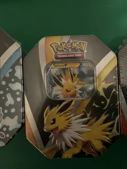 Pokemon TCG Jolteon Vaporeon Flareon V Tins FACTORY SEALED Set of 3 Eeveelutions - Image 5