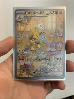 Pokemon Alakazam EX TCG Scarlet Violet-151 Holo Full Art Card 201/165 - Image 1