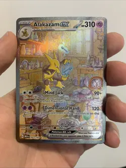 Pokemon Alakazam EX TCG Scarlet Violet-151 Holo Full Art Card 201/165 - Image 2