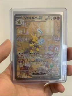 Pokemon Alakazam EX TCG Scarlet Violet-151 Holo Full Art Card 201/165 - Image 4