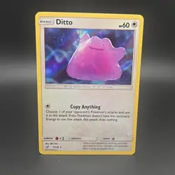 Pokemon TCG Ditto Detective Pikachu Holo Rare Card 17/18 - Image 1