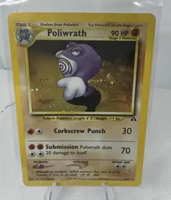 Pokemon TCG Poliwrath 9/75 Neo Discovery Holo Rare MP - Image 1