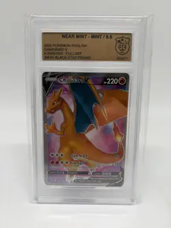 Pokemon Glurak V - ENG - SWSH050 Black Star Promo - Grade GSG 8 NM, vom Handler! - Image 1