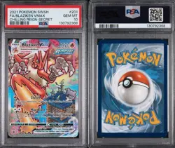 2021 POKEMON SWORD & SHIELD CHILLING REIGN SECRET FULL ART/BLAZIKEN VMAX PSA 10 - Image 3