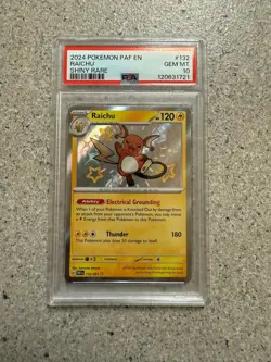 Raichu 132/091 Shiny Rare Pokemon Paldean Fates - PSA 10. NEW CERT 8/25 - Image 1