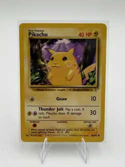 Pikachu E3 Stamped Pokemon Card Base Set 58/102 Yellow Cheeks 1999 LP - Image 1