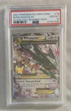 2021 POKEMON CELEBRATIONS CLASSIC COLL #76 M RAYQUAZA EX PSA 10 New Cert - Image 1