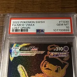 2022 Pokemon SWSH Lost Origin Mew VMAX F/A Secret #TG30 PSA 10 GEM MT - Image 2