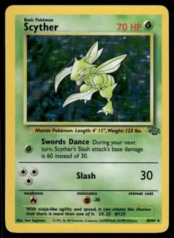 *TUE NIGHT* Scyther 10/64 Jungle Holo Rare - Image 1
