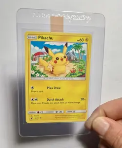 Pikachu 30/111 (LP) Common Sun & Moon: Crimson Invasion 2017 Pokemon Card TCG - Image 3