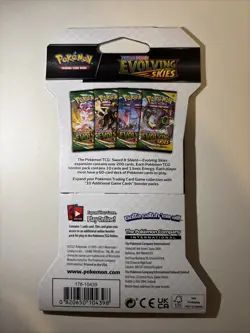 Pokemon Evolving Skies Sleeved Booster Pack Complete Art Set Of 4 Packs. - Image 5