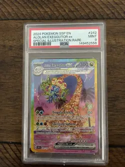Pokemon Scarlet & Violet Surging Sparks Alolan Exeggutor EX 242/191, PSA 9 - Image 1