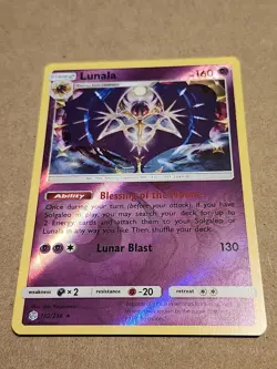 Lunala 102/236 Reverse Holo Pokemon Cosmic Eclipse NM English - Image 1