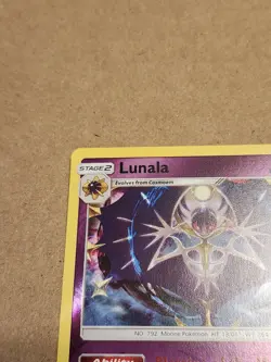 Lunala 102/236 Reverse Holo Pokemon Cosmic Eclipse NM English - Image 3