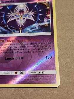 Lunala 102/236 Reverse Holo Pokemon Cosmic Eclipse NM English - Image 4