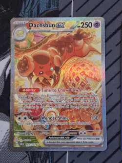 Pokemon TCG Stellar Crown Dachsbun EX 169/142 Special Illustration Rare Card - Image 1