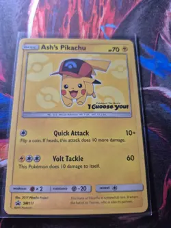 Ash's Pikachu - SM111 Black Star Promo Pokemon - Image 1