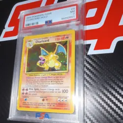 Pokemon TCG Charizard Holo Rare 4/102 Base Set PSA 7 English Card - Image 3
