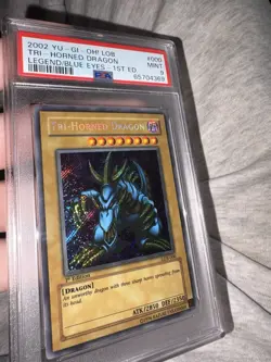 Yu-Gi-Oh! Tri-Horned Dragon LOB 1st Edition PSA 9 MINT LOB-000 - Image 2