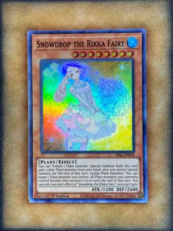 Yugioh Snowdrop the Rikka Fairy SESL-EN019 Super Rare 1st Ed NM - Image 1
