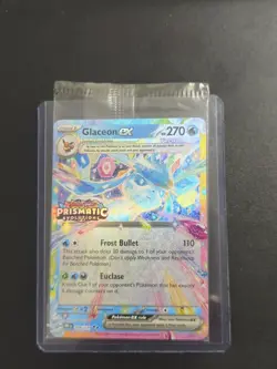 SEALED Pokemon Glaceon ex 026/131 Prismatic Evolutions Surprise Box Stamp Promo - Image 1