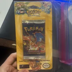 Pokemon 1999 Factory Sealed Base Set Booster Blister Pack Charizard Art - Image 1