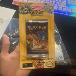 Pokemon 1999 Factory Sealed Base Set Booster Blister Pack Charizard Art - Image 3
