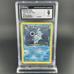 Dark Blastoise Holo Printer Hickey Error CGC 9 Team Rocket 3/82 Pokemon 2000 - Image 1