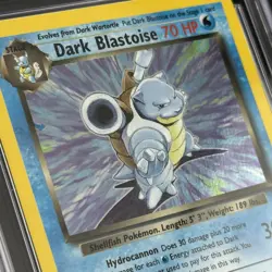 Dark Blastoise Holo Printer Hickey Error CGC 9 Team Rocket 3/82 Pokemon 2000 - Image 5