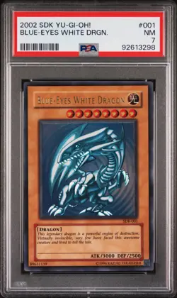 PSA 7 Blue-Eyes White Dragon SDK-001 | Ultra Rare | Near Mint | 2002 YuGiOh! - Image 1