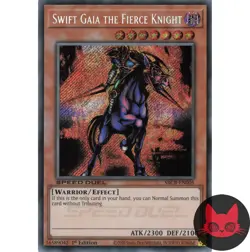 Yugioh Swift Gaia the Fierce Knight SBCB-EN005 Secret Rare 1st Edition NM - Image 1