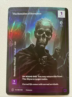 Wonders of the First Formless Foil Remains of Barnabus Alt Art 1st Edition Promo - Image 1